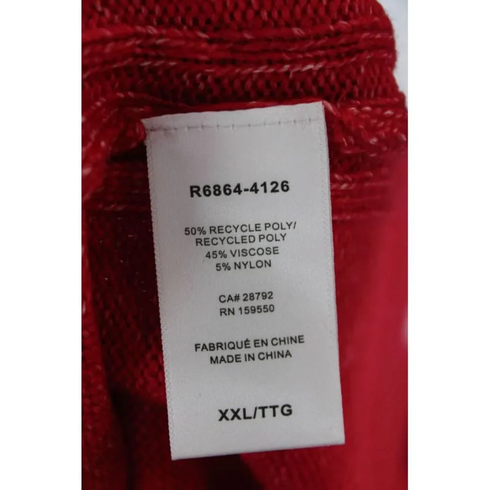 Renuar Womens Turtleneck Long Sleeve Pullover Sweater Top Berry Size XXL